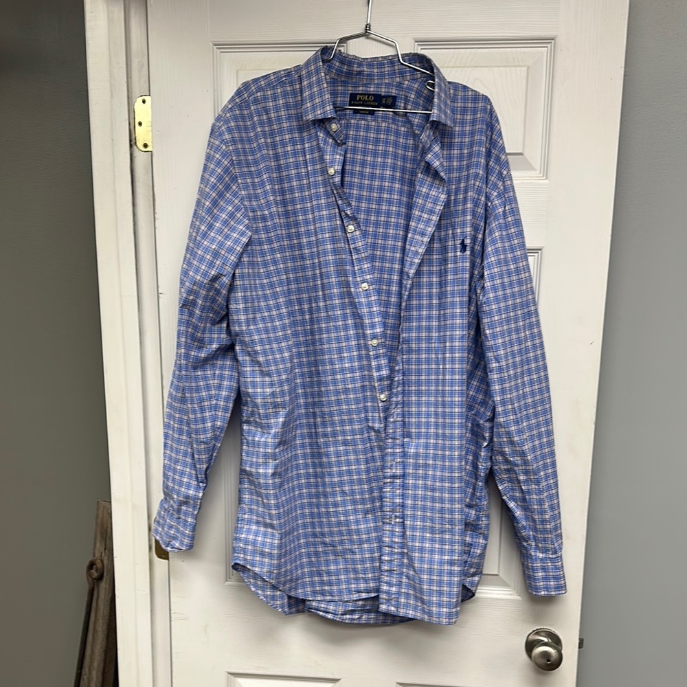 Polo by Ralph Lauren Blue Checkered Men's Shirt